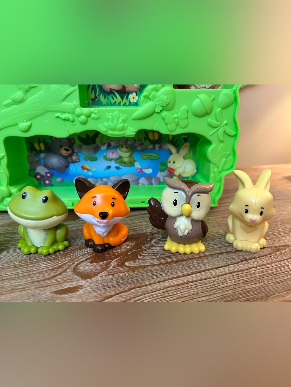 Fisher-Price Little People Forest Friends Carry Case Playset 8 Figures Complete - Picture 6 of 13